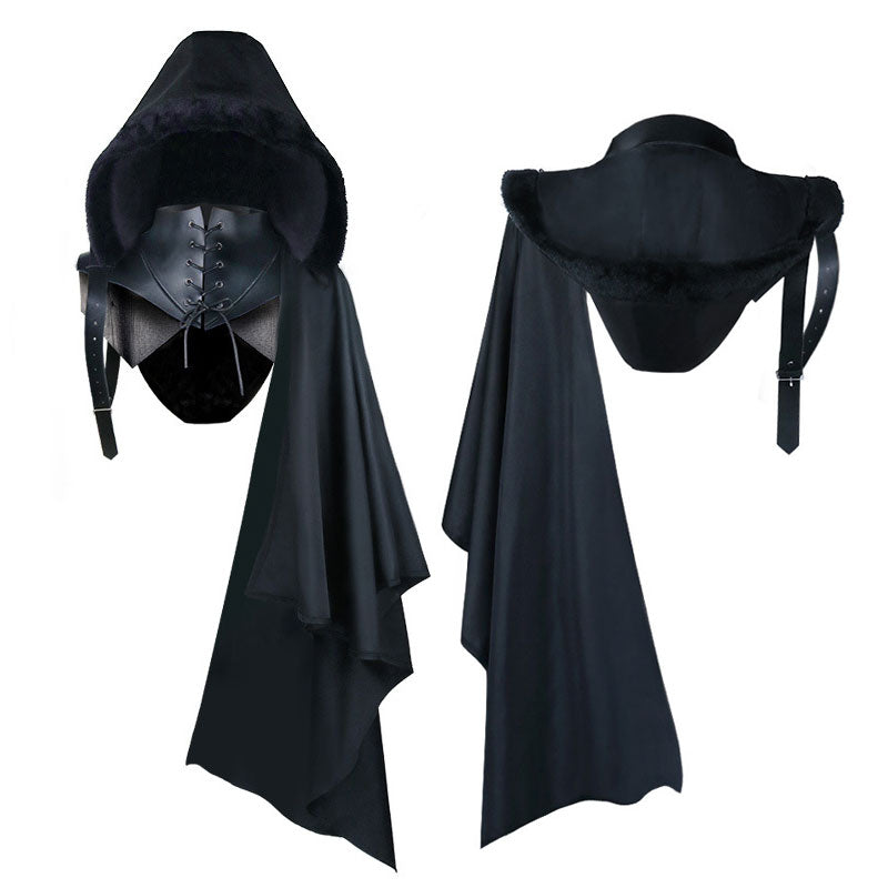 Medieval Vintage Men's Death Cloak Vampire Cape Halloween Party Cosplay Costumes