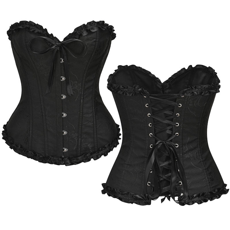 European Style Palace Sexy Bone Straps With Lace Corset Halloween Cosplay Costumes