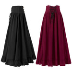 European Medieval Retro Gothic Lace Waist Lace Skirt Halloween Cosplay Costumes