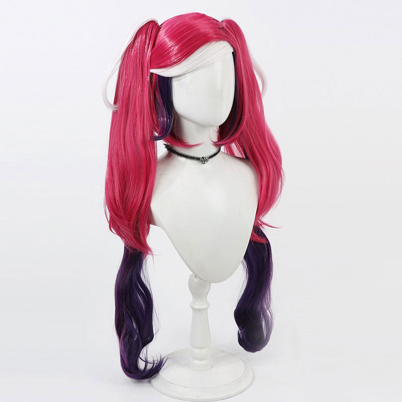 Anime Hazbin Hotel Velvette Twin Ponytails Cosplay Wigs