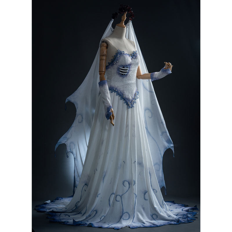 Tim Burton's Corpse Bride Emily Wedding dress Cosplay Costumes