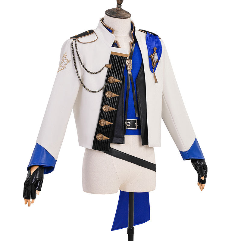 Final Fantasy XIV Seneschal Prince's Attire Dragon Rider Blue Cosplay Costumes