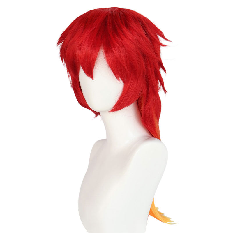 Aime Wind Breaker Chika Takiishi Red Yellow Cosplay Wig
