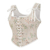 French Court Retro Fishbone Waist Nest Monet Oil Painting Style Corset Cosplay Costumes