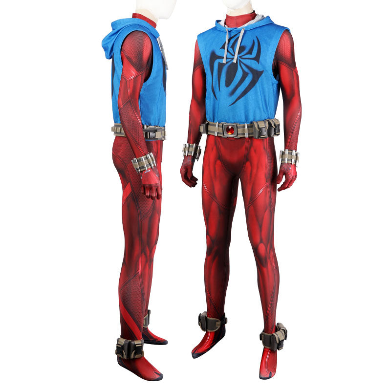 Spider-Man: Across The Spider-Verse Scarlet Spider Ben Reilly Jumpsuit Cosplay Costumes