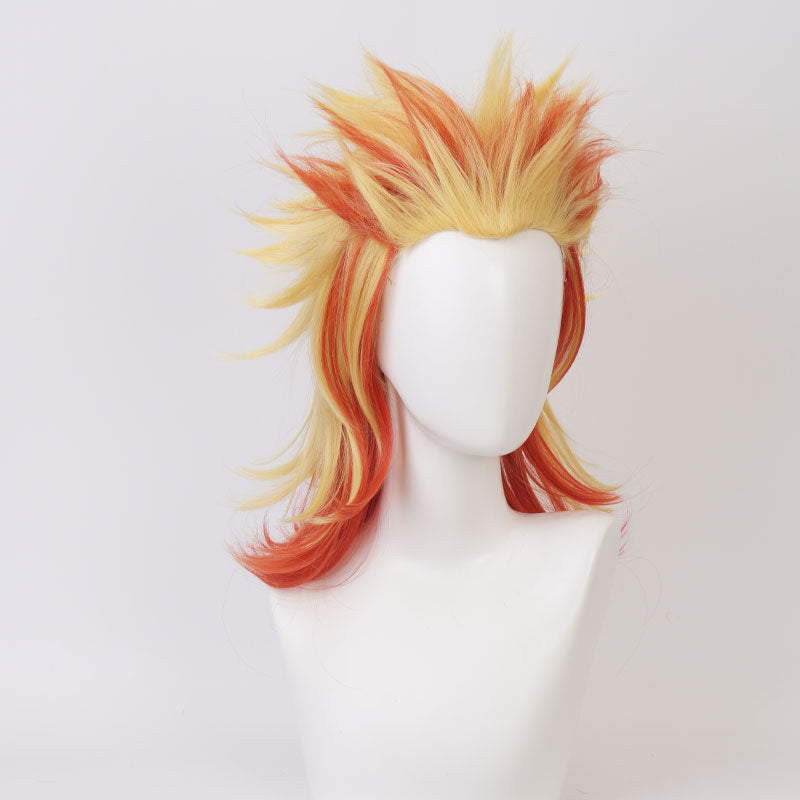 Demon Slayer Kimetsu no Yaiba Rengoku Kyoujurou Cosplay Wigs