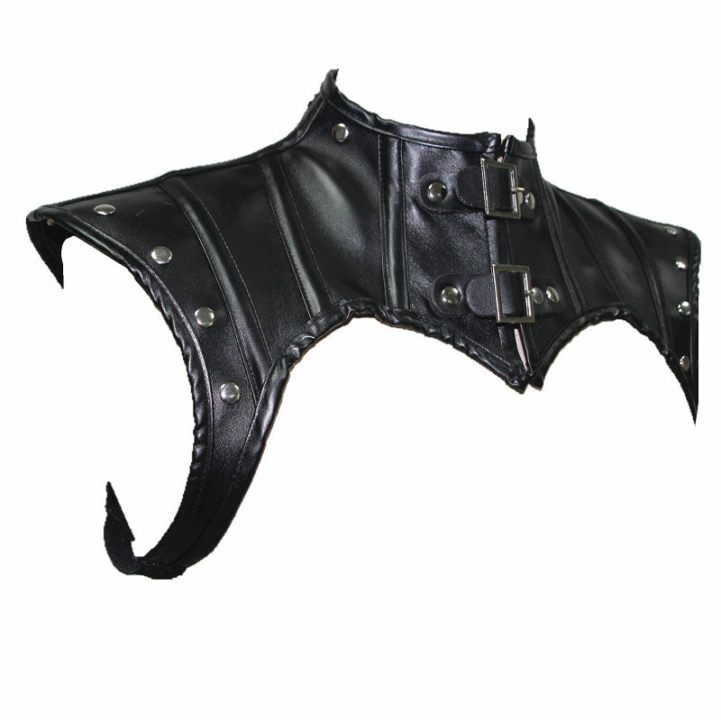 Punk Neck Motorcycle Belt Buckle Retro Body Shaper Cape Halloween Cosplay Costumes