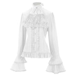 European Steampunk Victorian Women's Pleated Shirt Halloween Cosplay Costumes