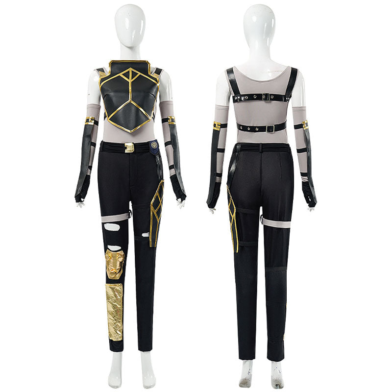 LOL Arcane 2 Vi Combat Suit Cosplay Costumes