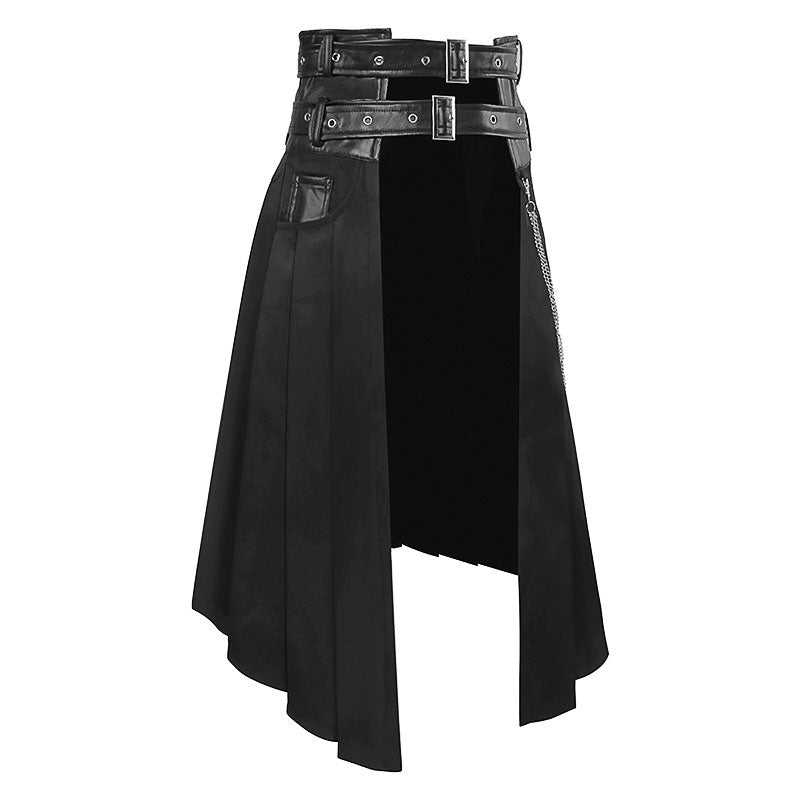 European Style Dark Rock Ash Series Gothic Men's Skirt Halloween Cosplay Costumes