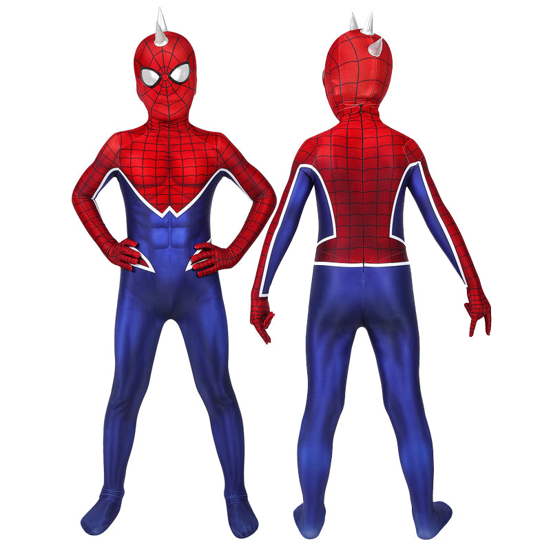 Spider-Man PS4 Spider-Punk Suit Kids Jumpsuit Cosplay Costumes