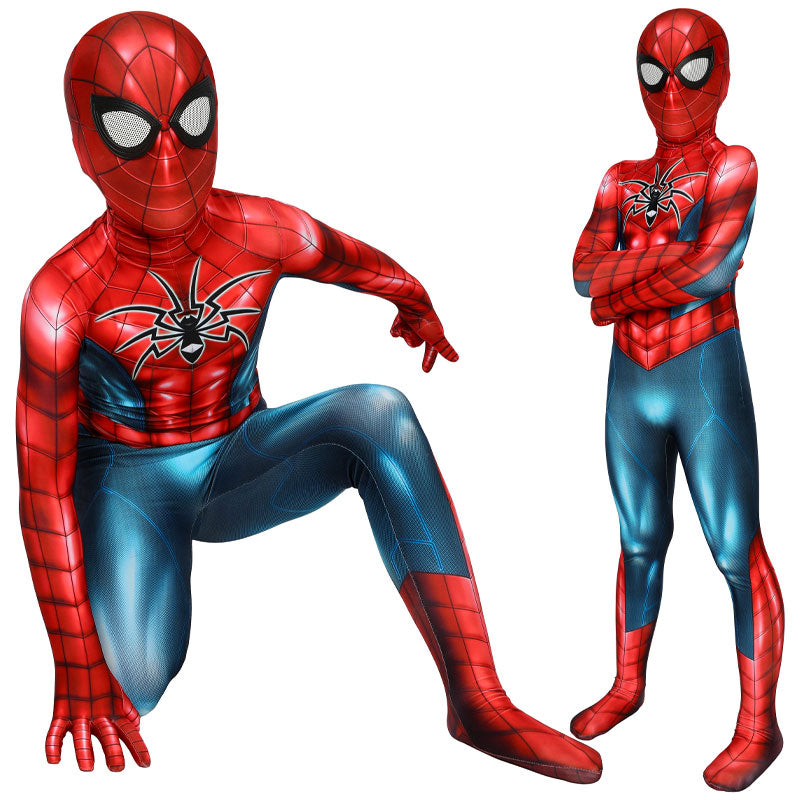 Marvel's Spider-Man Spider Armor MK IV Suit Kids Jumpsuits Cosplay Costume