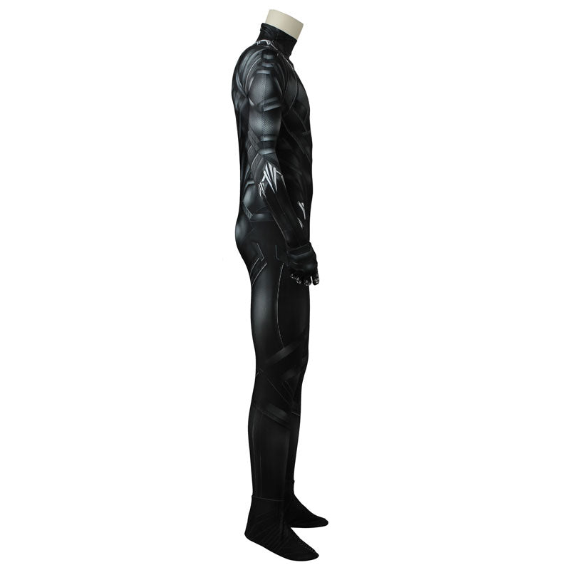 Captain America: Civil War Black Panther T'Challa Jumpsuit Cosplay Costumes