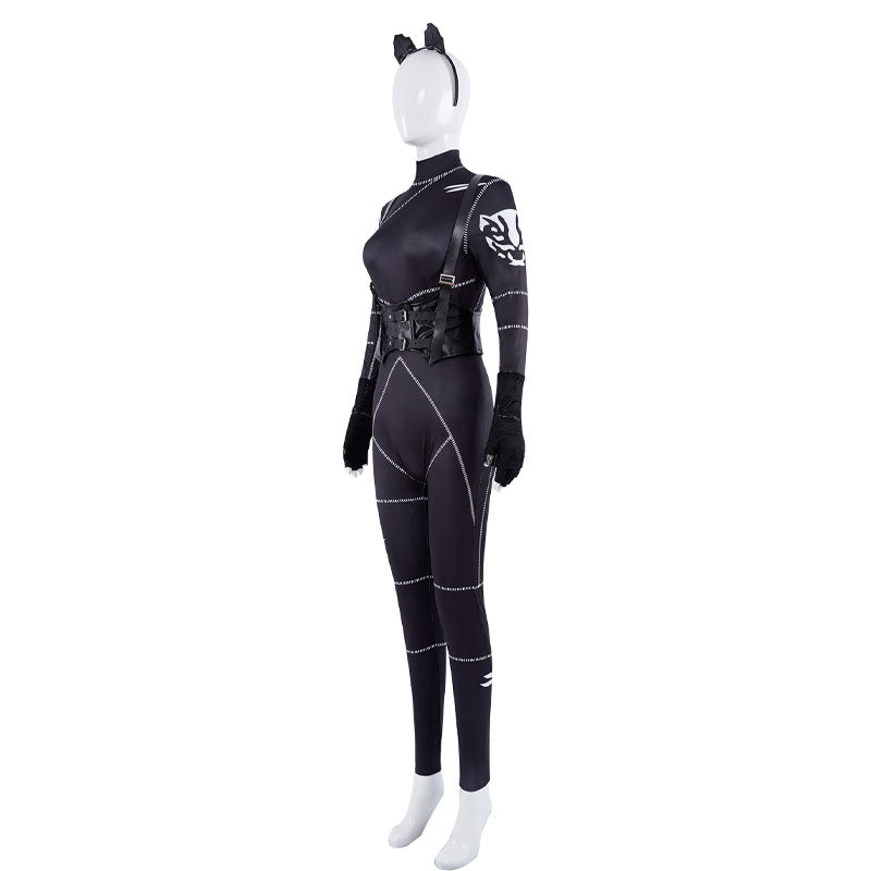 The Addams Family Wednesday Cat Suit Cosplay Costumes