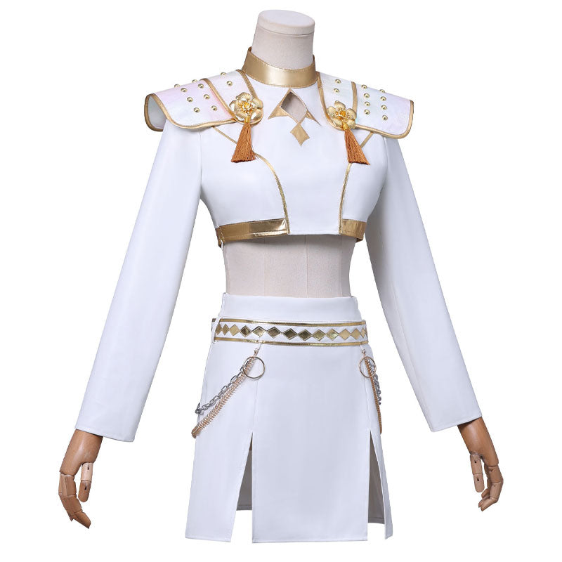 KPop Demon Hunters Zoey White Stage Outfit Cosplay Costume