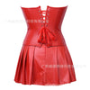 Punk PU Zipper Split Tummy-controlling And Adjustable Palace Corset Halloween Cosplay Costumes