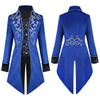 European Halloween Retro Mid-Length Punk Men's Silver-Edge Tuxedo Cosplay Costumes