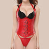 European Palace Gothic Style Outer Wear PU Leather Belly Shaping Garment Corset Cosplay Costumes