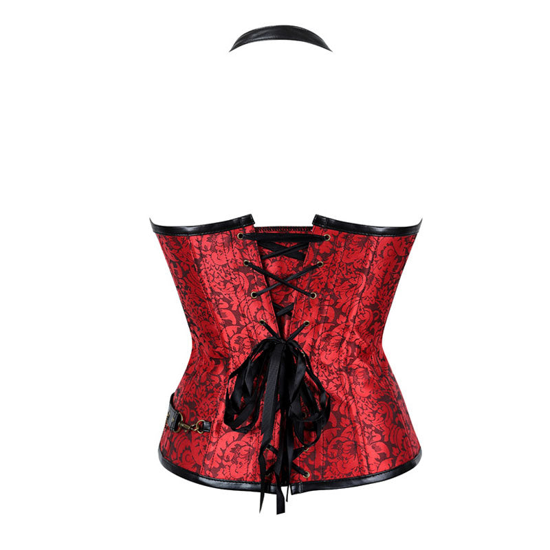 European Style Palace Punk belt Style Tight Halter Neck Corset Halloween Cosplay Costumes