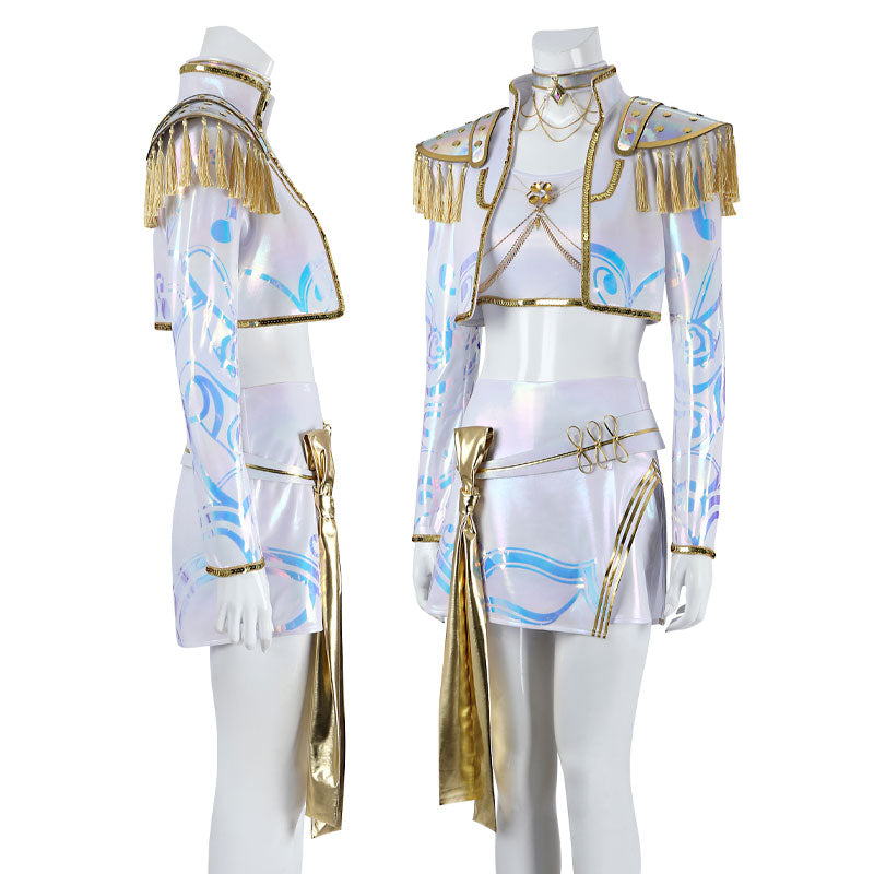 KPop Demon Hunters Mira White Outfit Cosplay Costumes