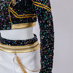 Kpop Demon Hunters Zoey Golden Black Dance Outfit Cosplay Costumes