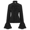 European Steampunk Victorian Women's Pleated Shirt Halloween Cosplay Costumes