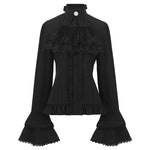European Steampunk Victorian Women's Pleated Shirt Halloween Cosplay Costumes