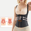 Steel-boned Waist Vest With Spaghetti Straps and Glossy Rubber Corset Cosplay Costumes