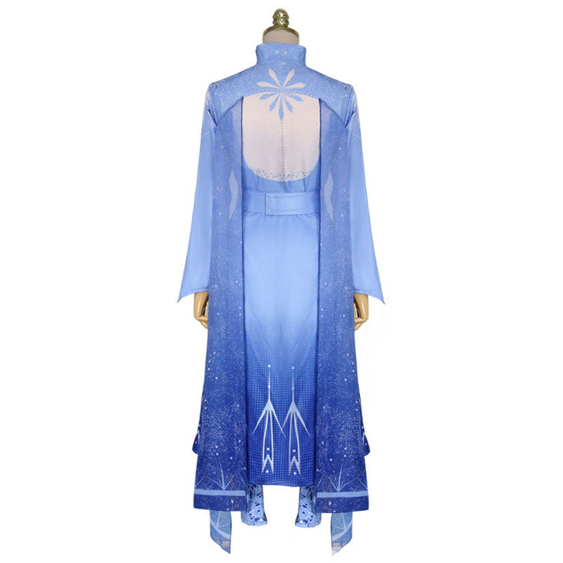 Movie Frozen 2 Elsa Snow Princess Dress Fullset Cosplay Costumes