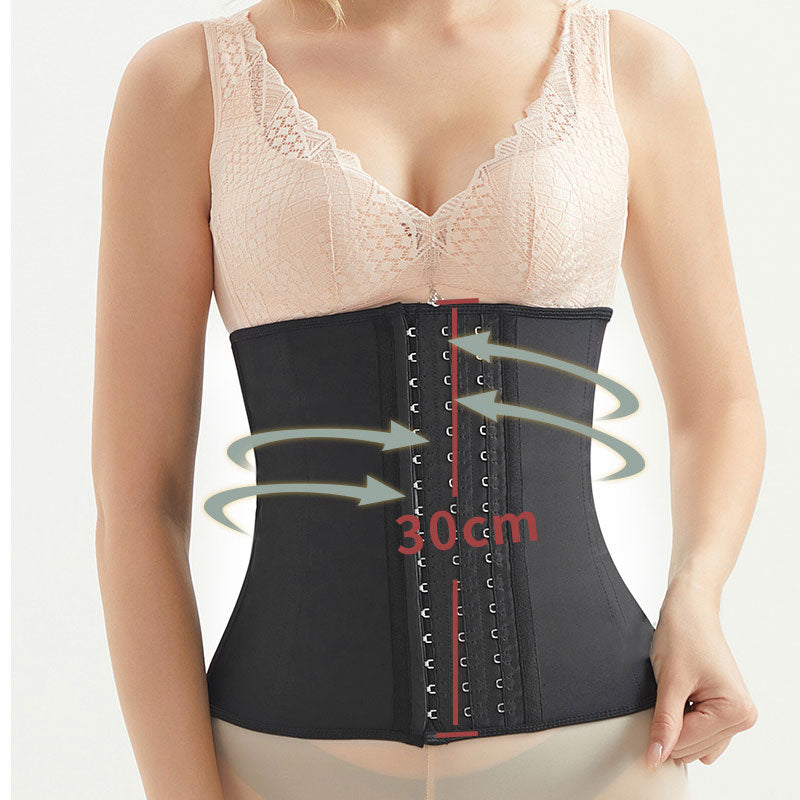 Sports Abdominal Fitness Waist Belt Latex Corset Three-layer Rubber Corset Cosplay Costumes