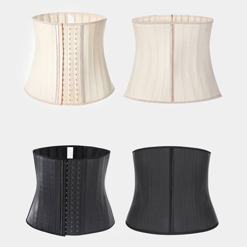 Steel Bone Smooth Rubber Abdomen Girdle Corset Cosplay Costumes
