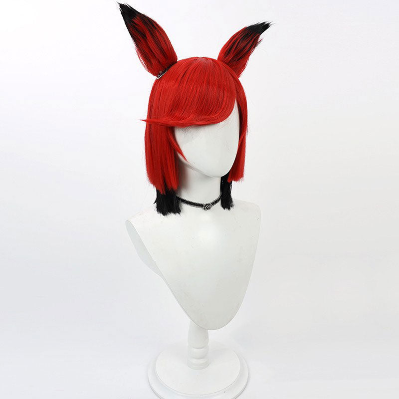 Hazbin Hotel Alastor Cosplay Wigs With Ear Props