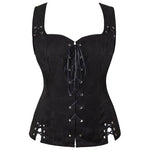 European Style Renaissance Punk Pirate Suede Lace-Up Vest Cosplay Costumes