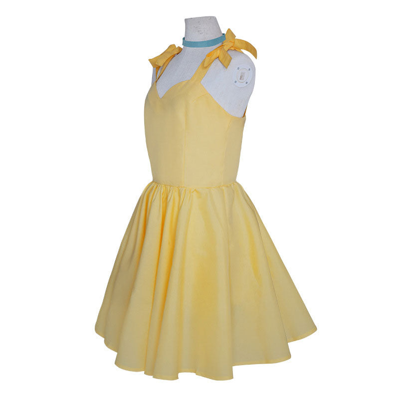 EVA Neon Genesis Evangelion Asuka Langley Soryu Yellow Dress Cosplay Costumes