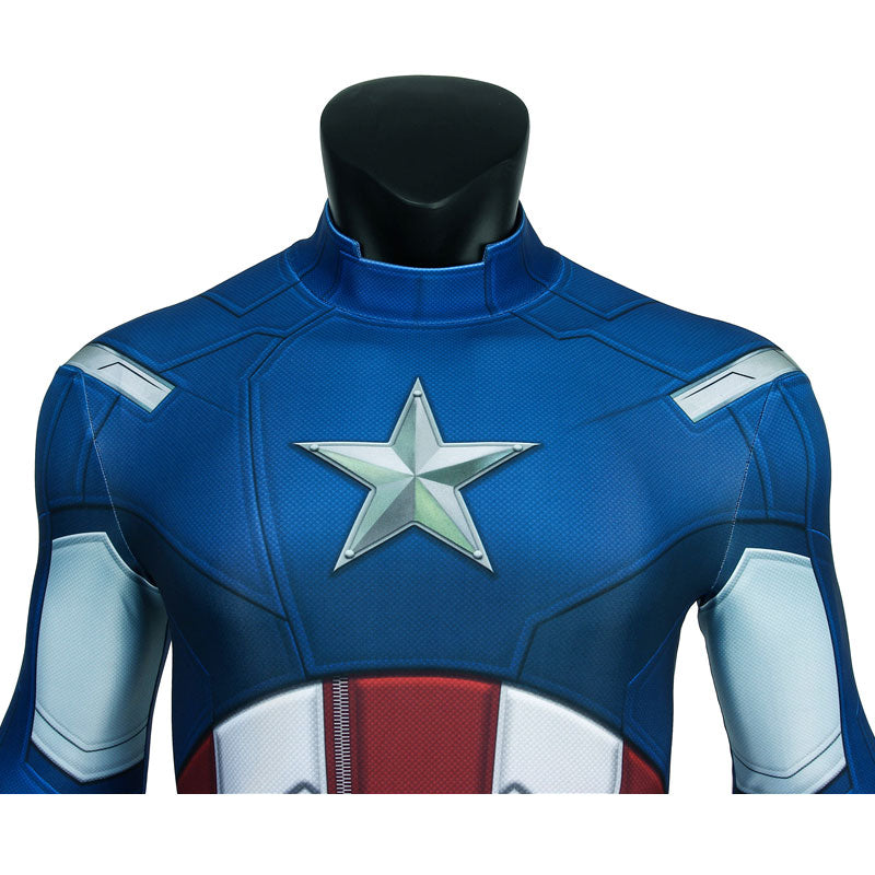 The Avengers 1 Captain America Steve Rogers Jumpsuit Cosplay Costumes