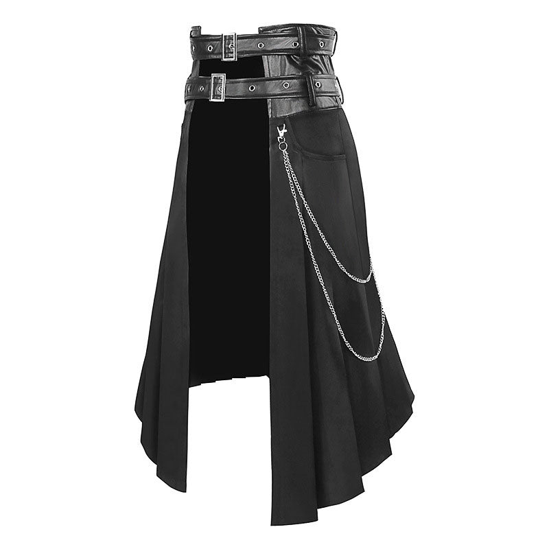 European Style Dark Rock Ash Series Gothic Men's Skirt Halloween Cosplay Costumes