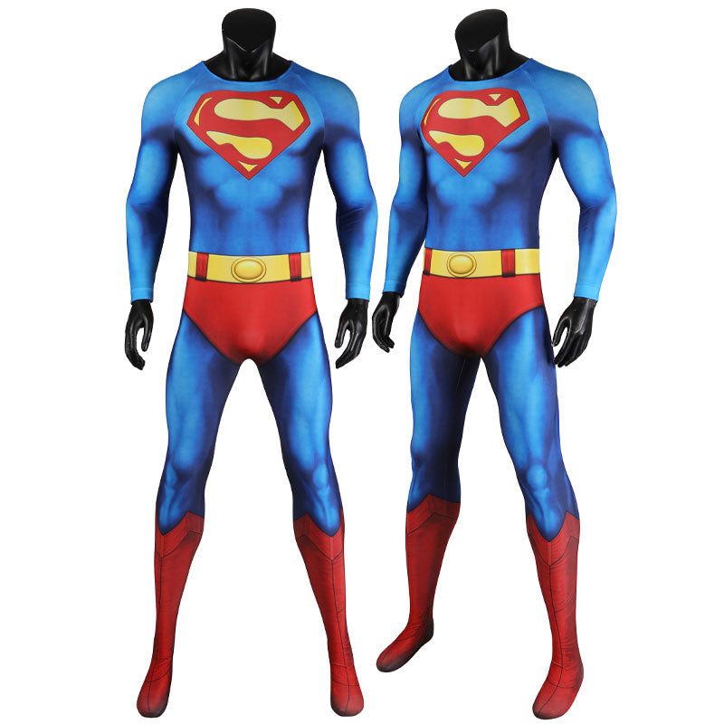 Superman 1978 Christopher Reeve Jumpsuit Cosplay Costumes