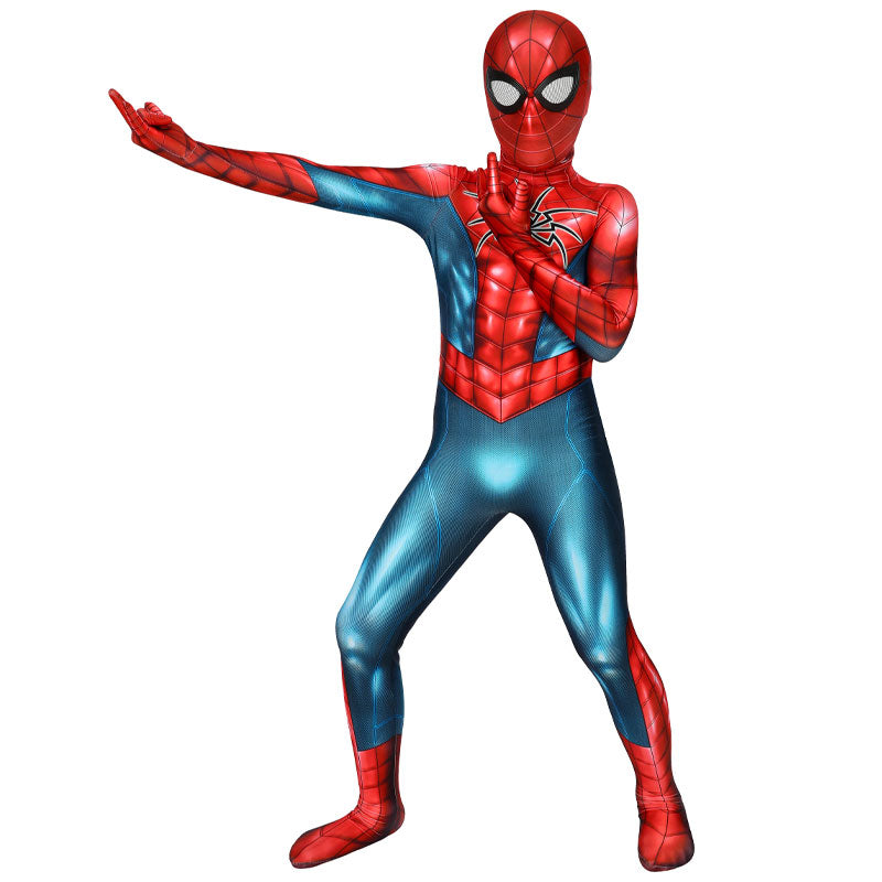 Marvel's Spider-Man Spider Armor MK IV Suit Kids Jumpsuits Cosplay Costume