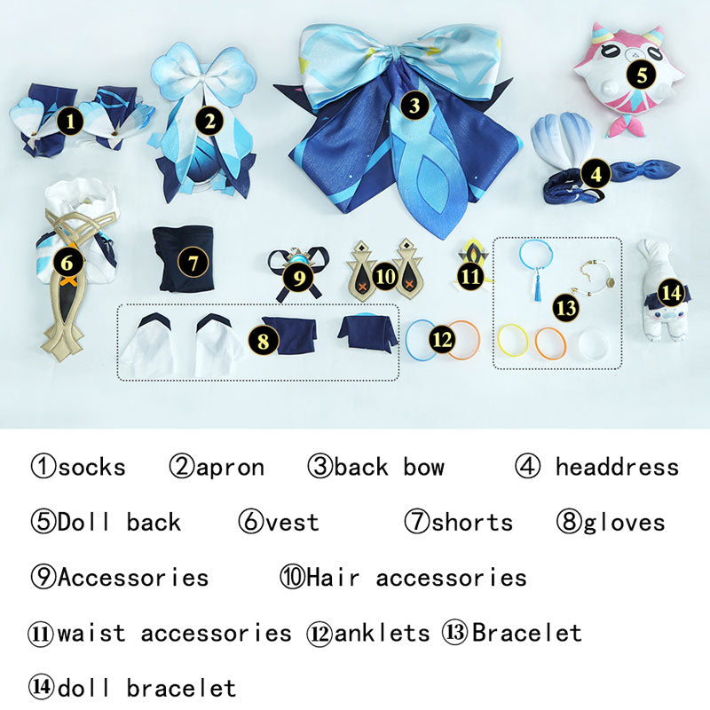 Genshin Impact Mualani Cosplay Costumes