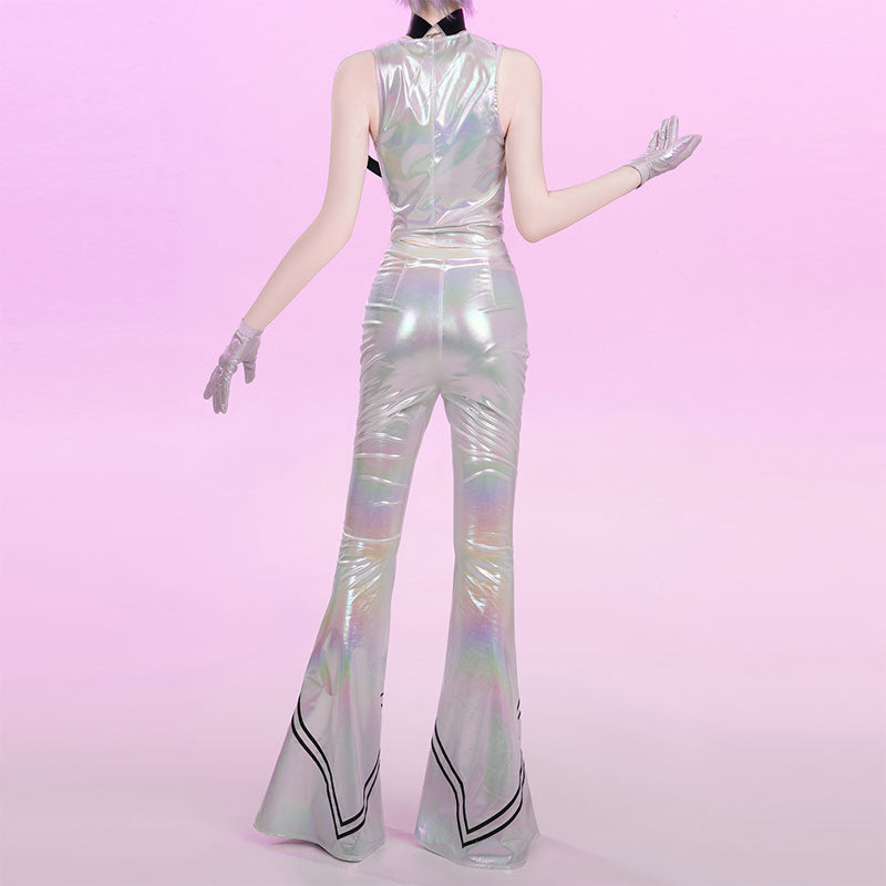 New Panty & Stocking with Garterbelt Polyester Silver Cosplay Costumes