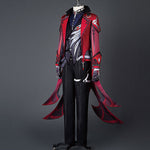 Game Genshin Impact Diluc Red Dead of Night Fullset Cosplay Costume