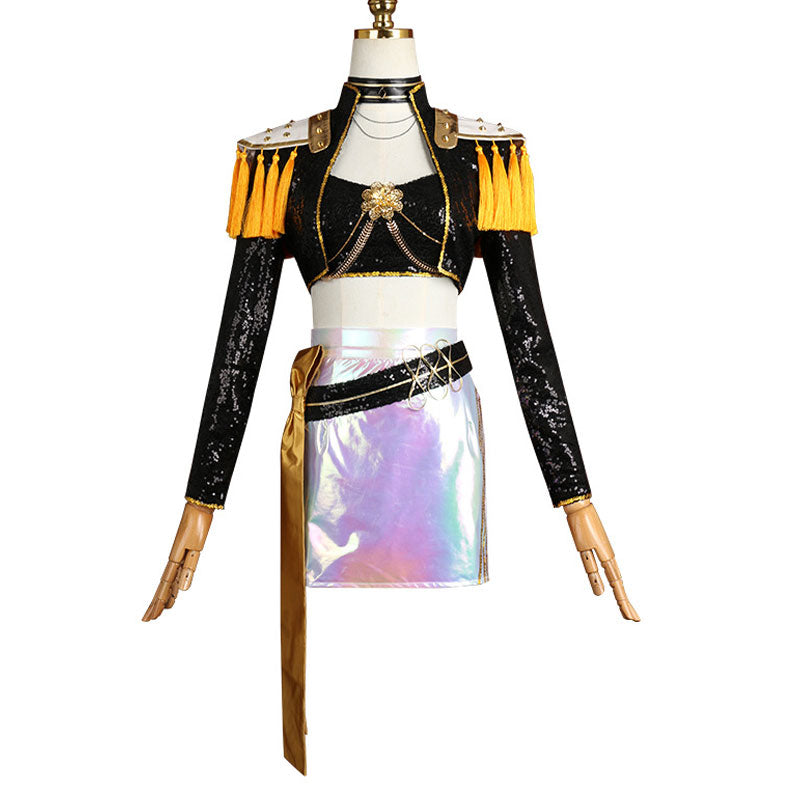 KPop Demon Hunters Mira Black Dance Outfit Cosplay Costume