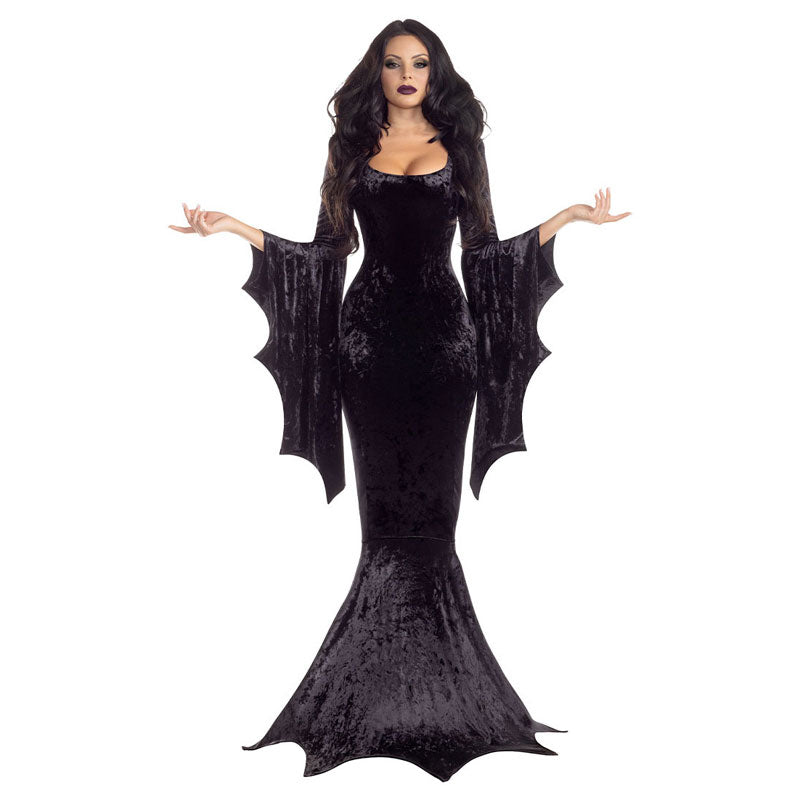 Gothic Witch Ghost Bride Vampire Masquerade Dress Halloween Cosplay Costumes