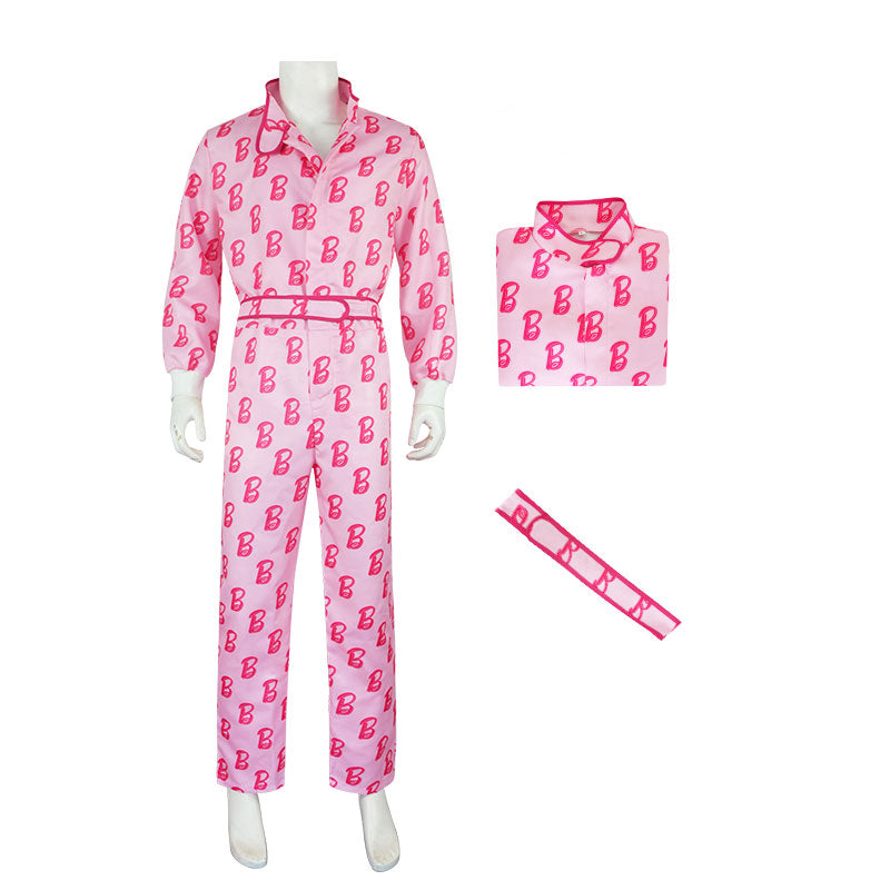 Barbie Movie 2023 Ken Pink Onesies Cosplay Costumes