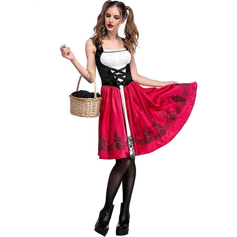 Halloween Little Red Riding Hood Cloak Cosplay Costumes