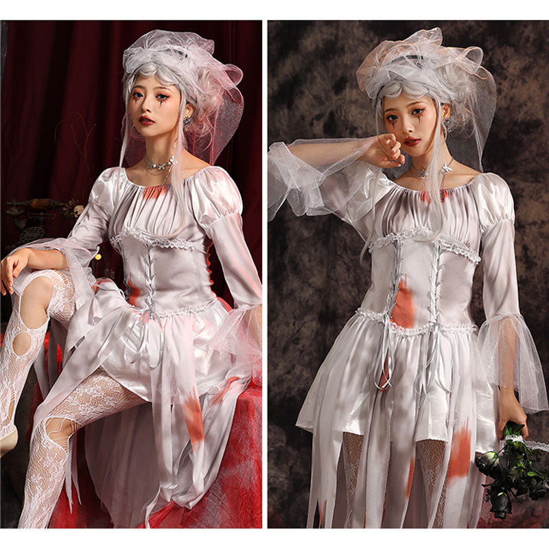 Halloween Party Vampire Bride Dress Cosplay Costumes