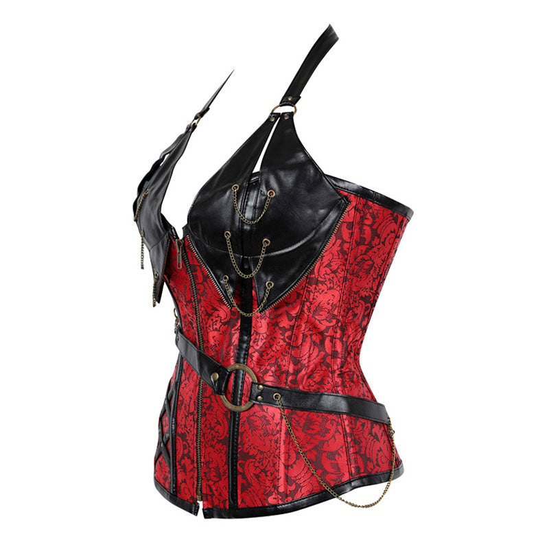 European Style Palace Punk belt Style Tight Halter Neck Corset Halloween Cosplay Costumes