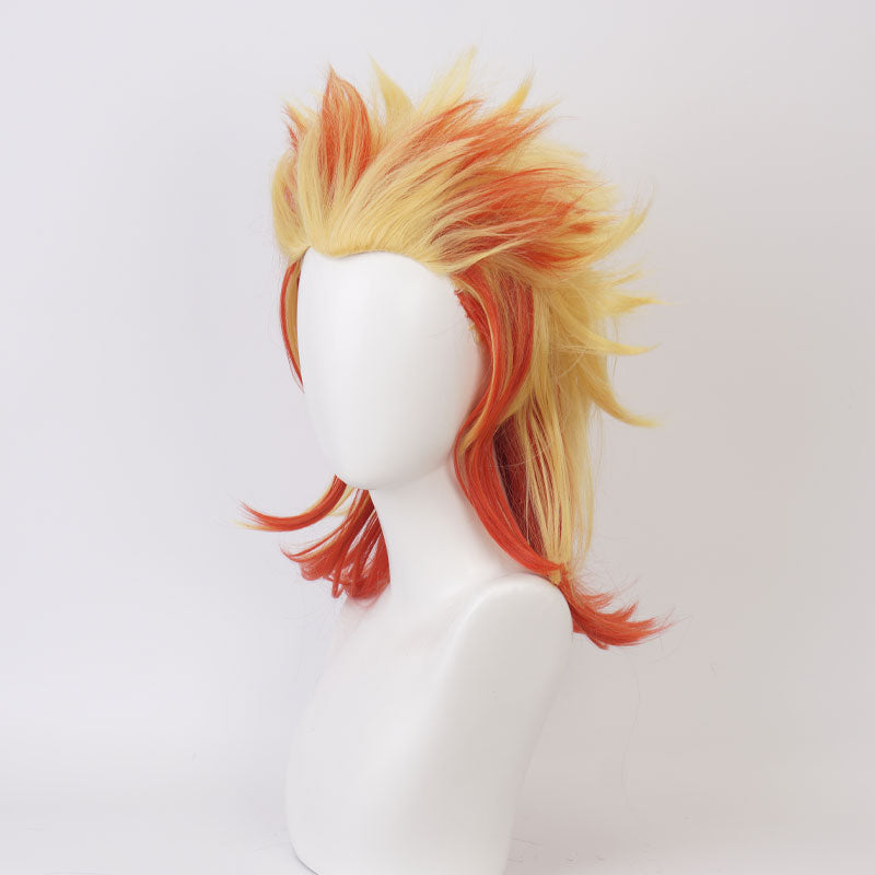 Demon Slayer Kimetsu no Yaiba Rengoku Kyoujurou Cosplay Wigs