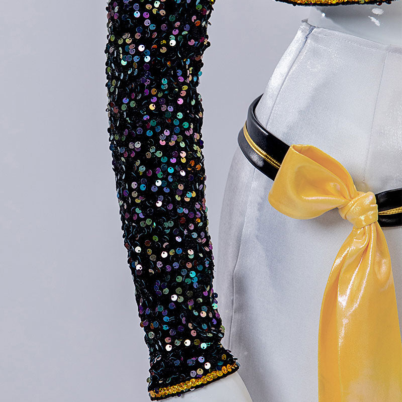 Kpop Demon Hunters Mira Golden Black Dance Outfit Cosplay Costumes