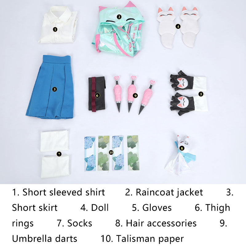 Overwatch 2 : Rainy Day Kiriko Cosplay Costumes